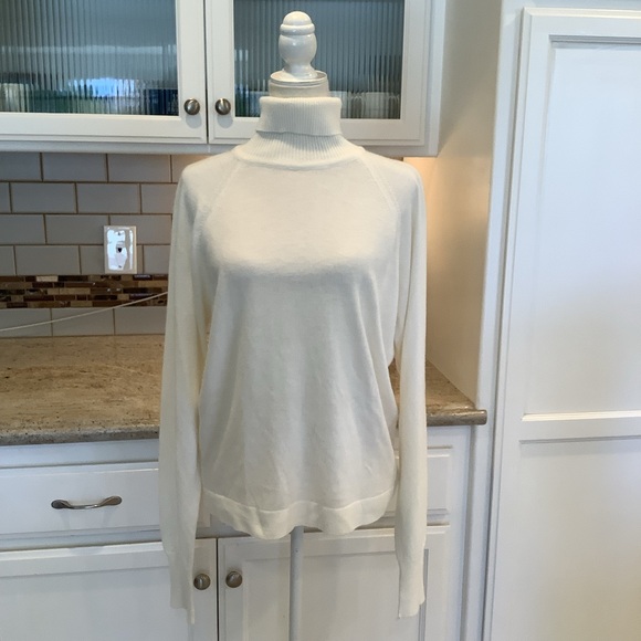 Vintage Creamy White Turtleneck Sweater by Lord Jeff - Picture 1 of 8